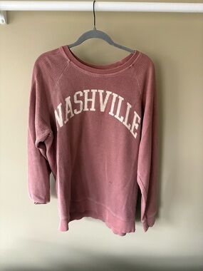 Altar'd State Mauve 'Nashville' Crewneck Sweater